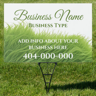 Grass Business Yard Sign