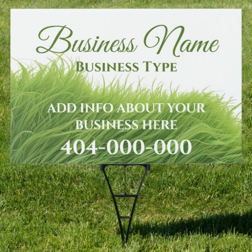 Grass Business Yard Sign