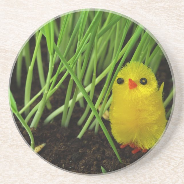 grass chick drink coaster (Front)