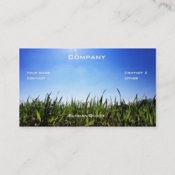 Grass Co. Business Card by pixelholicBC at Zazzle