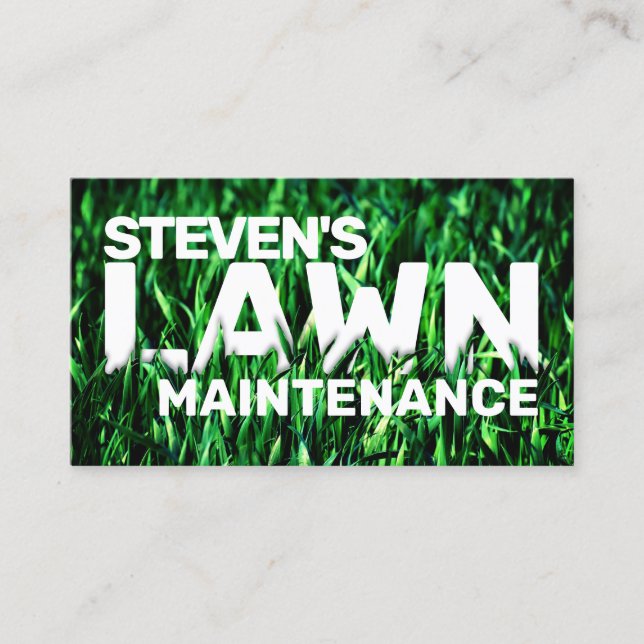 Grass cover lawn inspired  business card (Front)