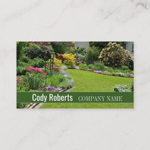 Grass cutting mowing lawn landscaper landscaping  business card