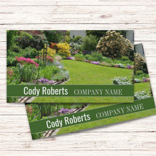 Grass cutting mowing lawn landscaper landscaping business card