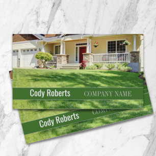 Grass cutting mowing lawn landscaper landscaping business card