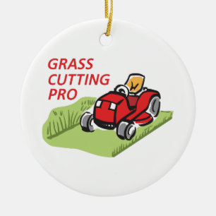 GRASS CUTTING PRO CERAMIC ORNAMENT