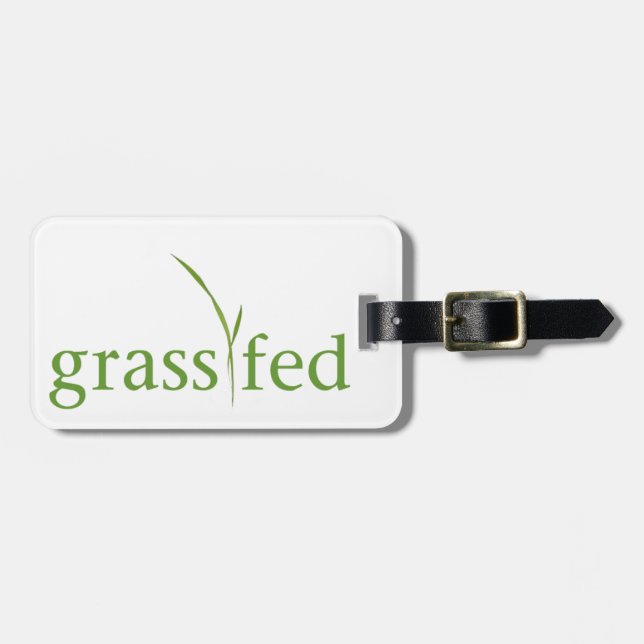 Grass Fed Luggage Tag (Front Horizontal)