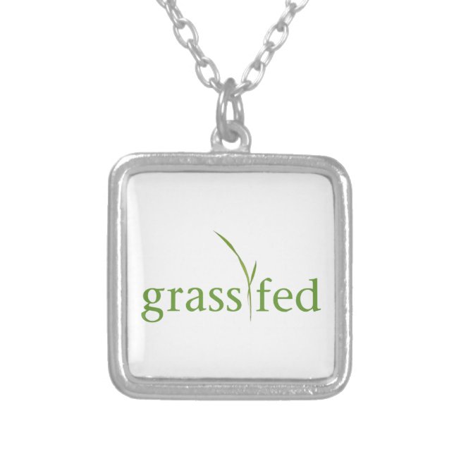 Grass Fed Silver Plated Necklace (Front)