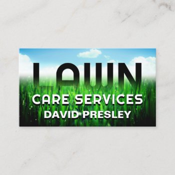 Grass Field And Sky Text Blend Business Card by TwoFatCats at Zazzle