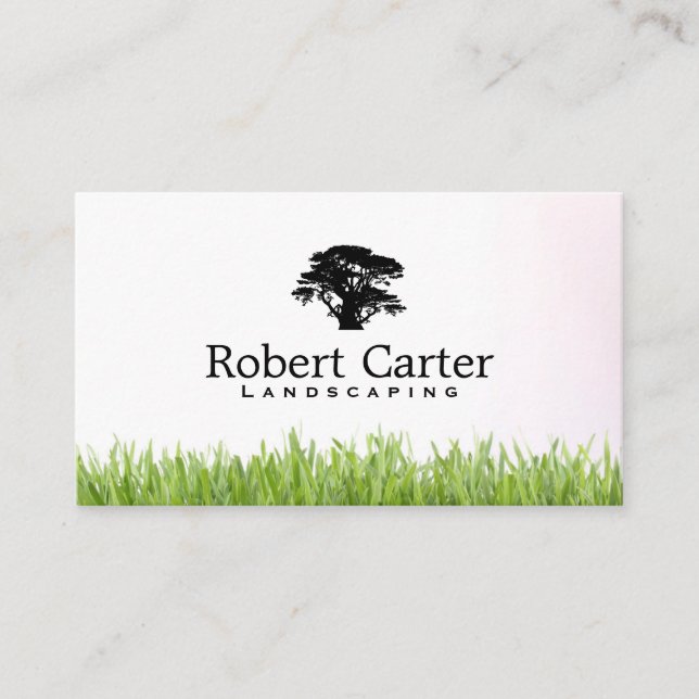 Grass | Gardening, Landscaping | Cedar Tree Business Card (Front)