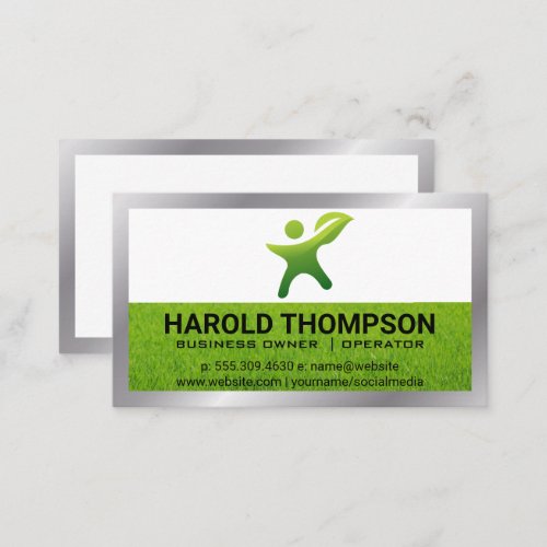 Grass  Gardening Logo Business Card