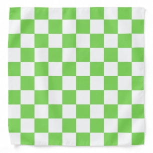 Grass green checkered bandana