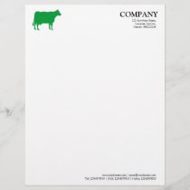 Grass Green Cow - White Letterhead