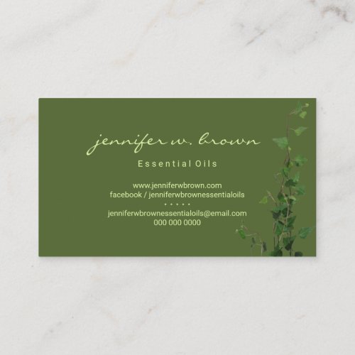 Grass Green Ivy Plant Leaf Business Card
