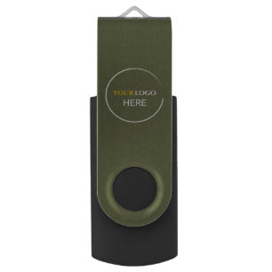 Grass Green USB Swivel Flash Drive