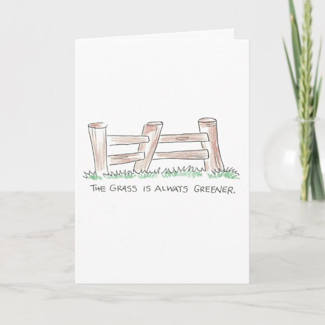 Grass greener Encouragement Card (Front)