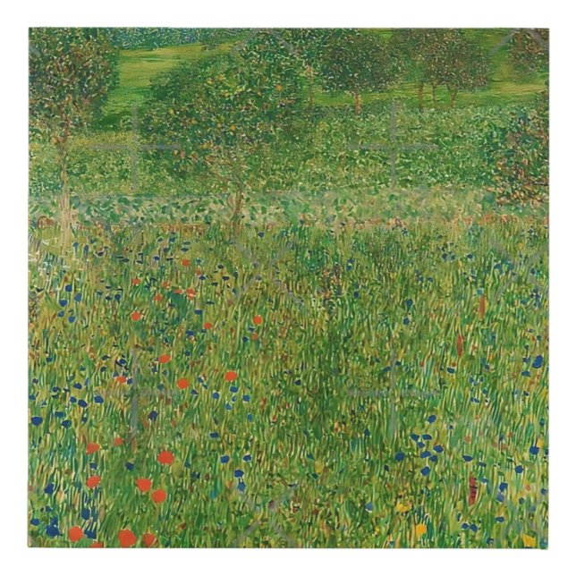 grass gustav klimt faux canvas print (Front)