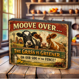 Grass is Greener Rustic Vintage Farm Sign  