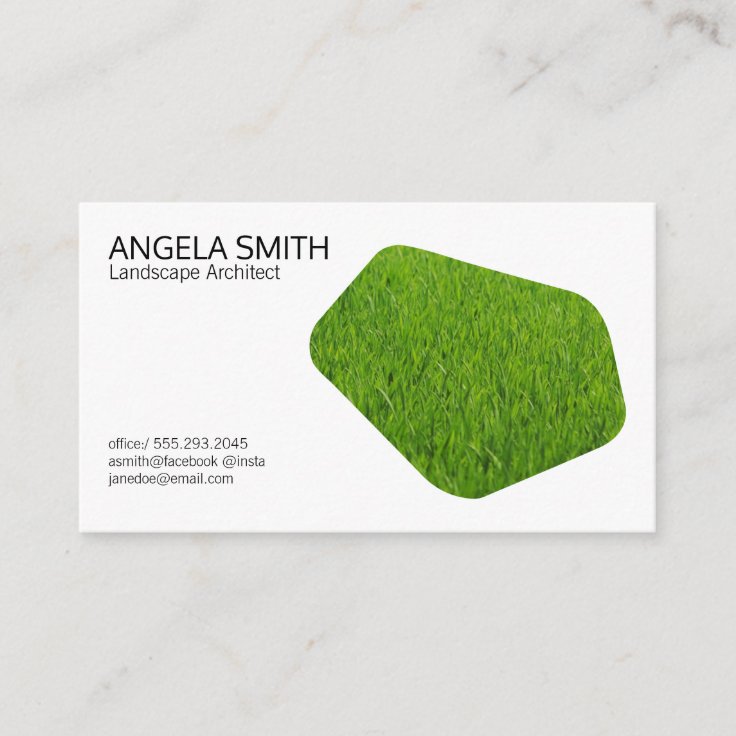 Grass Landscape Architect Business Card Zazzle