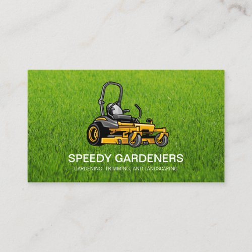 Grass  Landscaper Lawn Mower Icon Business Card