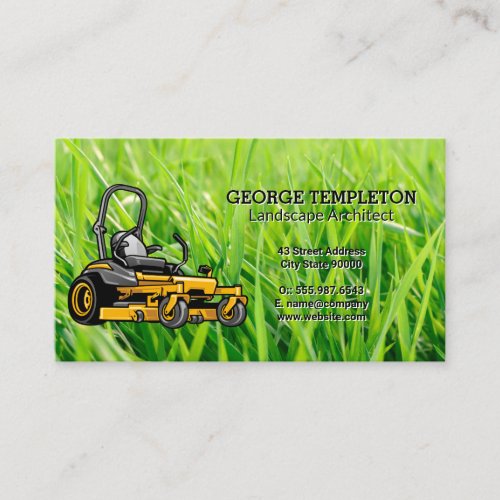 Grass  Lawn Mower  Landscaping Business Card