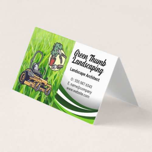 Grass  Lawn Mower  Landscaping Tools Business Card