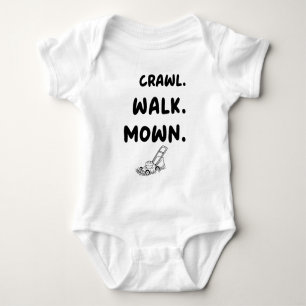 Grass Lawn Mower   Mown Grass   Garden Worker Baby Bodysuit