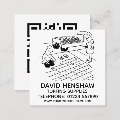 Grass Laying and Turfing Supplies Square Business Card