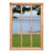 Grass, Leaves and Sea View from a Window