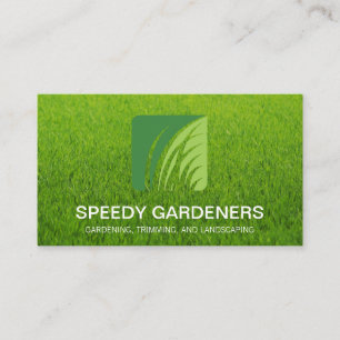 Grass Logo   Landscaper Tree Icon Business Card