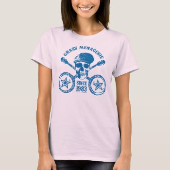 Grass Menagerie (blue) T-shirt by DeluxeWear at Zazzle