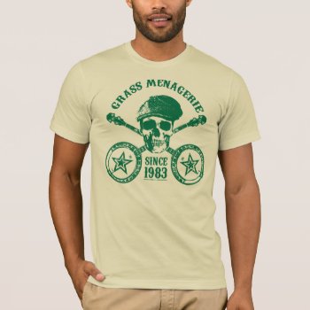 Grass Menagerie (green) T-shirt by DeluxeWear at Zazzle