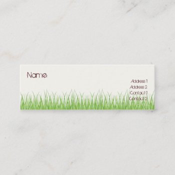 Grass Mini Business Card by ZazzleProfileCards at Zazzle