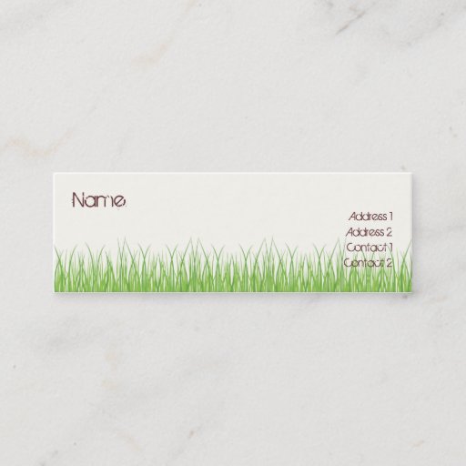 Customizable Grass Business Cards