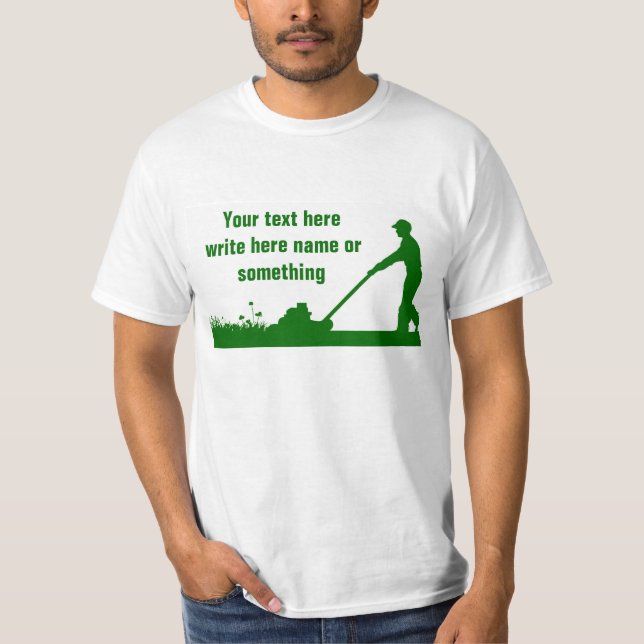 grass mower lawn care t-shirts (Front)