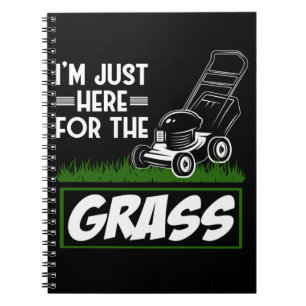 Grass Mowing Lawn Care Funny Lawn Mower Notebook