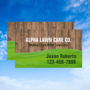 Grass Mowing Yard Lawn Care Landscape Landscaping Business Card
