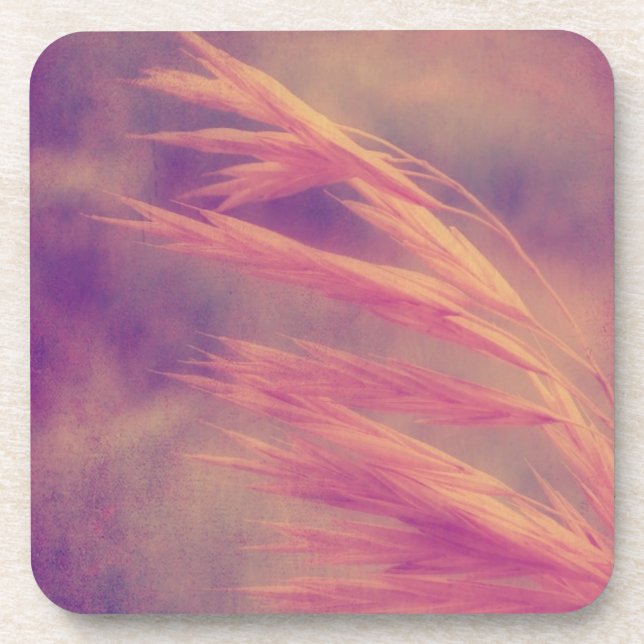 Grass Seed Purple Haze Digital Art Beverage Coaster (Front)