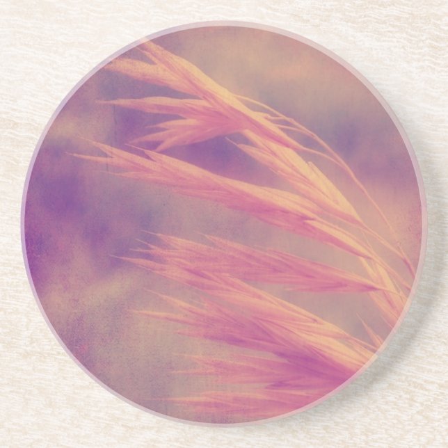Grass Seed Purple Haze Digital Art Coaster (Front)