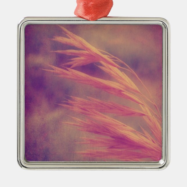 Grass Seed Purple Haze Digital Art Metal Ornament (Front)