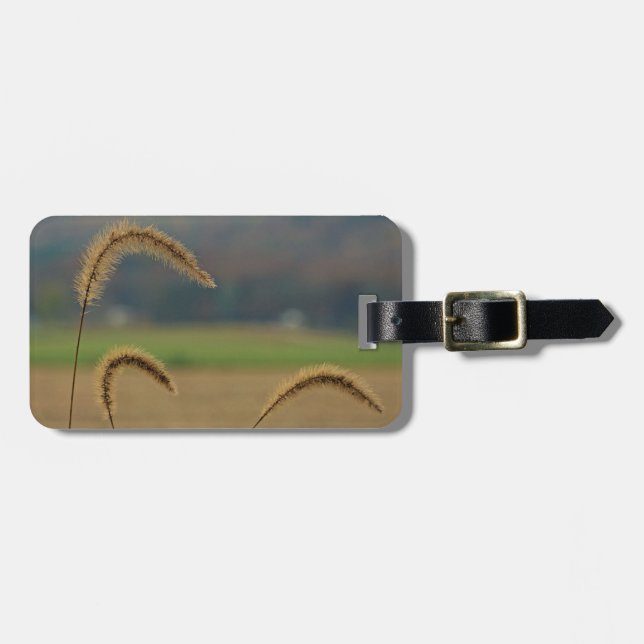 Grass Seed Stalks Luggage Tag (Front Horizontal)