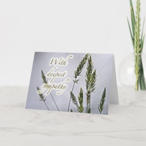 Grass Seeds Sympathy Card