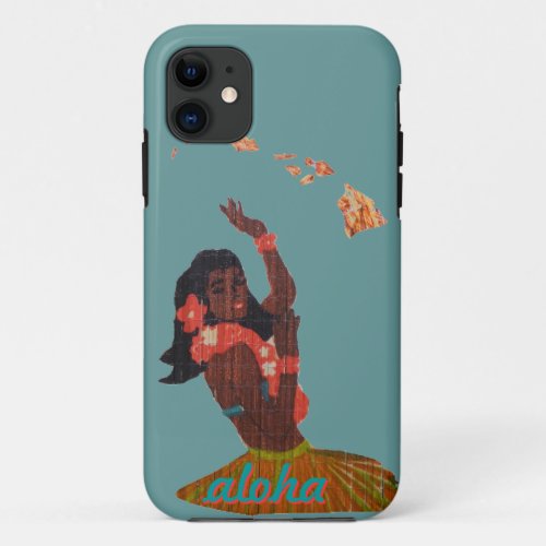 Grass Skirt Hawaiian Girl iPhone 11 Case