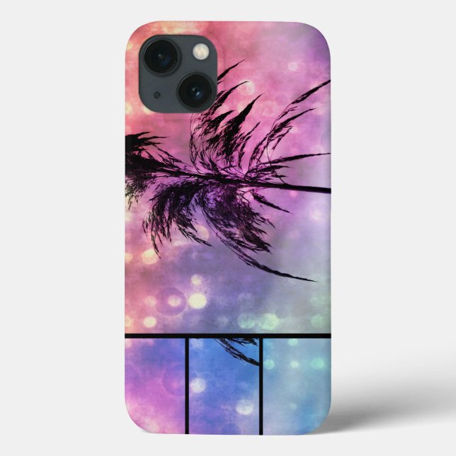 Grass Sparkle Purple, Pink N Blue iPad Case (Back)