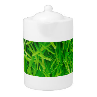 Grass teapot for tea time