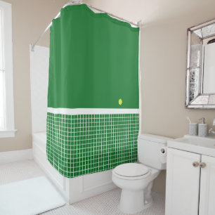 Grass ~ Tennis Court with Ball Shower Curtain