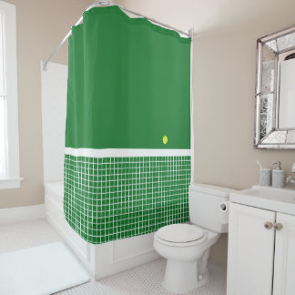 Grass ~ Tennis Court with Ball Shower Curtain