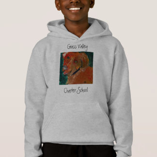 Grass Valley Charter Dog Art Hoodie- Zach Hoodie
