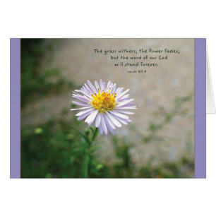 Grass withers, flowers fade Parakaleo note card