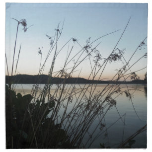 Grasses at lake Sunset Napkin