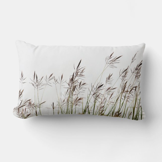 Grasses | Nature | Photography Lumbar Pillow (Front)